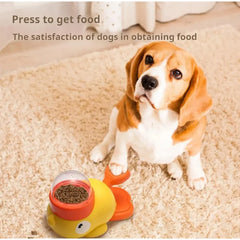 Dog Puzzle Feeder Pet Automatic Feeding Machine Yellow Duck Interactive Food Snack Feeder for Dog Training Mental Enrichment