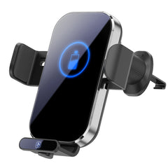 Car Mount Phone Holder Wireless Charger Fast Charging Air Vent Car Charging Holder One-touch Clamping Charger Mount