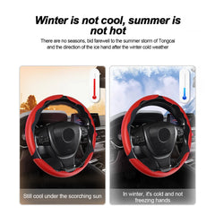 Car Steering Wheel Covers Booster Micro Fiber Leather Auto Interior Decorative Accessories Universal Carbon Fiber Looking