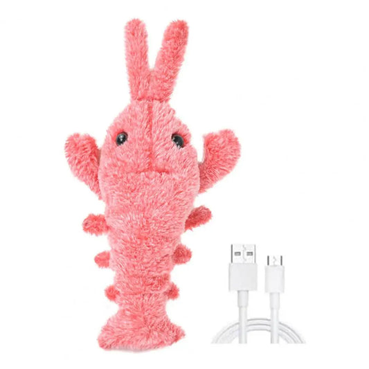 Dog Toys Floppy Lobster Interactive USB Rechargeable Cat Toy Electric Vibration Modes Catnip Toy For Cats Pet Products