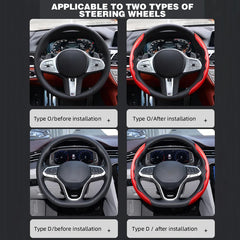 Car Steering Wheel Covers Booster Micro Fiber Leather Auto Interior Decorative Accessories Universal Carbon Fiber Looking