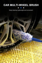 Car Wheel Tire Rim Cleaning Brush Portable Plush Car Wheel Hub Brush Washing Tool Car Detailing Care Dust Removal Brush