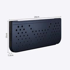 Car Leather Storage Bag Storage Box Multifunctional Car Side Pocket Organizer Leather Adhesive Auto Pocket Pouch