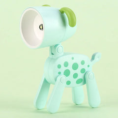Mini LED Night Light Cute Cartoon Desk Lamp Puppy Deer Desktop Ornament Bedroom Table Lights Children Holiday Gifts