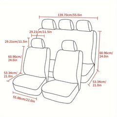 Car Seat Covers Set Polyester Fabric Universal Fits Most Cars Covers Car Seat Protector For Nissan Teana For Renault Kadjar F3