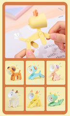 Mini LED Night Light Cute Cartoon Desk Lamp Puppy Deer Desktop Ornament Bedroom Table Lights Children Holiday Gifts