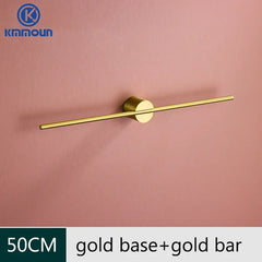 Movable Towel Bar Towel Hanger Bath Towel Holder Wall Towel Bar Space Aluminum Bathroom Shelf Kitchen Storage Rack 40/50cm
