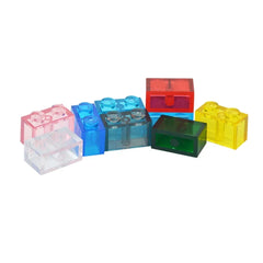 100Pcs MOC Transparent 1x2 Dots Colorful Thick Building Blocks Accessories Parts Classic Clear Bricks Toys Compatible With 3004