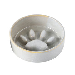 Cute Japanese Style Pet Ceramic Bowl Anti Rollover Cat Paw Cat Slow Food Bowl Anti Choke Round Pet Water Bowl Home