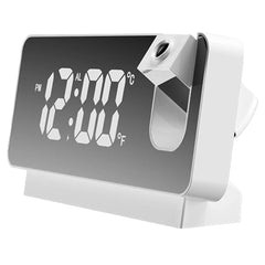 Digital Desktop Clocks 180° Projector on Ceiling Projection Alarm Clock LED Display Temperature Display for Bedroom Living Room