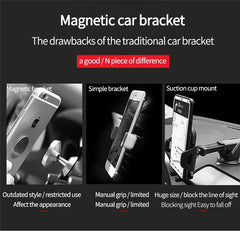Magnetic Car Phone Holder Stand Air Vent Clip Car Mobile Mount Bracket Cellphone GPS Support in Car For iPhone Xiaomi Samsung LG