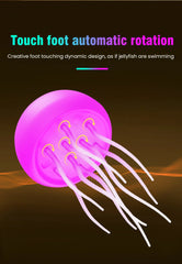 Jellyfish Cartoon LED Nihgt Light Voice Control Gradient Cute Rotating Jellyfish Hanging Bedside Lamp RGB Table Lamps Room Decor