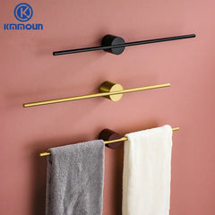 Movable Towel Bar Towel Hanger Bath Towel Holder Wall Towel Bar Space Aluminum Bathroom Shelf Kitchen Storage Rack 40/50cm