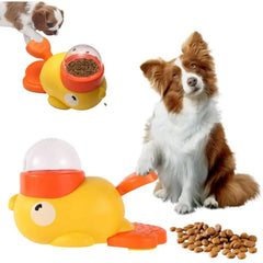 Dog Puzzle Feeder Pet Automatic Feeding Machine Yellow Duck Interactive Food Snack Feeder for Dog Training Mental Enrichment