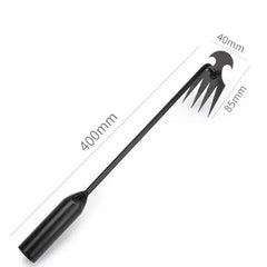 2024 Upgrade, 4 Teeth Manganese Steel Weeder Kit with Handles - Multifunctional Uprooting Weeding Artifact for Gardening