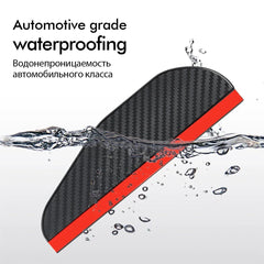 1set Car Carbon Fiber Rain Eyebrow Rearview Mirror Visor Shade Rain Cover Rear View Mirror Rainy Shield Guard Auto Accessories