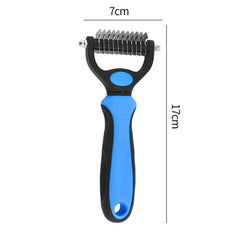 Dog Deshedding Brush Professional Pet Shedding Brush for Dogs Cats Fur Knot Cutter Double sided Pet Grooming Clean Comb