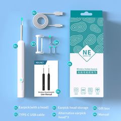 NATFIRE NE7 Smart Visual Ear Sticks Otoscope 1296P Endoscope Wax Removal Tool Earpick Mini Camera Health Care Ear Cleaner