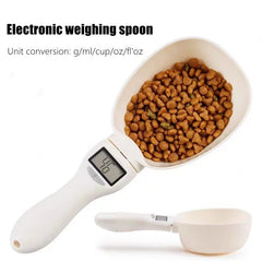 Food Measuring Scoop Electronic Dog Cat Food Measuring Cup Digital Spoon Scale Kitchen Food Scale with LED Display