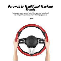 Car Steering Wheel Covers Booster Micro Fiber Leather Auto Interior Decorative Accessories Universal Carbon Fiber Looking