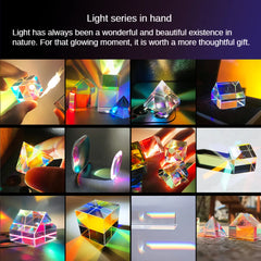 Science Cube Optical Prism Photography Hexahedral 1pcs15x15x15mm Home Decor Prism Glass Cube Topografia