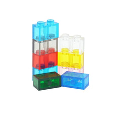 100Pcs MOC Transparent 1x2 Dots Colorful Thick Building Blocks Accessories Parts Classic Clear Bricks Toys Compatible With 3004