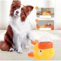 Dog Puzzle Feeder Pet Automatic Feeding Machine Yellow Duck Interactive Food Snack Feeder for Dog Training Mental Enrichment