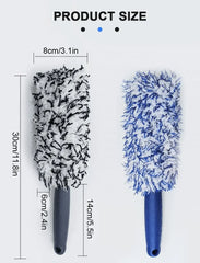 Car Wheel Tire Rim Cleaning Brush Portable Plush Car Wheel Hub Brush Washing Tool Car Detailing Care Dust Removal Brush