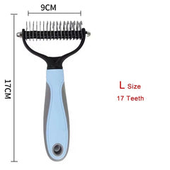 Dog Deshedding Brush Professional Pet Shedding Brush for Dogs Cats Fur Knot Cutter Double sided Pet Grooming Clean Comb