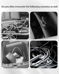 Universal Car Organizer Mesh Storage Bag Net Pocket Phone Holder Net Auto Seat Side Interior Back Sundries Pocket Holder Leather