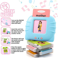 Flash Cards for Kids Early Education Learning Toys Talking Flashcards Preschool English Electronic Audio Book Machine Gift
