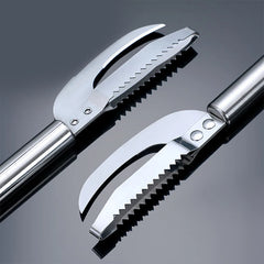 2 in 1 Stainless Steel Scraper and Cutter Fish Cleaning Tools for Home Kitchen and Restaurant Use and Cutter