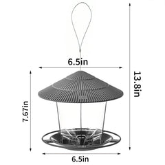 Wild Bird Feeder Hanging with Roof for Garden Yard Outside Decoration Outdoor Feeding Tool Squirrel proof Seed Nut Container