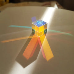 Science Cube Optical Prism Photography Hexahedral 1pcs15x15x15mm Home Decor Prism Glass Cube Topografia
