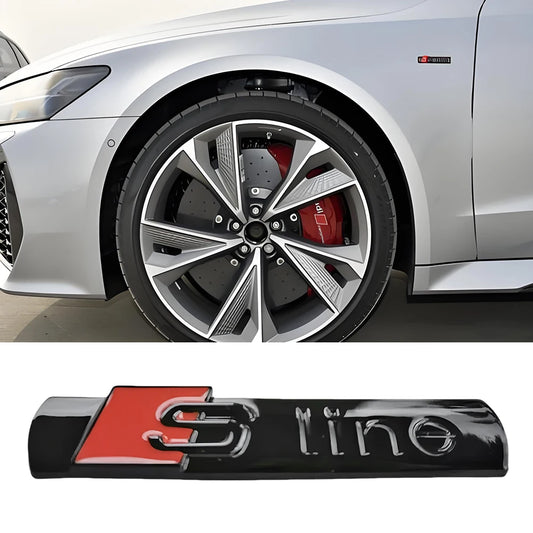 2-20Pcs Glossy Black Sport Emblem Side Fender Logo Decal Trunk Fender 3D Badge for Audi S-Line Q5 Q7 A3 A4