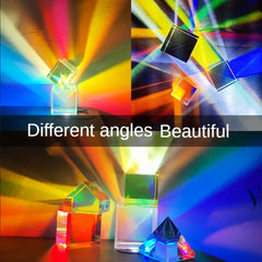 Science Cube Optical Prism Photography Hexahedral 1pcs15x15x15mm Home Decor Prism Glass Cube Topografia