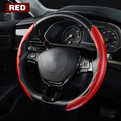 Car Steering Wheel Covers Booster Micro Fiber Leather Auto Interior Decorative Accessories Universal Carbon Fiber Looking