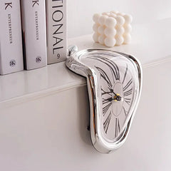 2024 New Novel Surreal Melting Distorted Wall Clocks Surrealist Salvador Dali Style Wall Watch Decoration Gift Home Garden