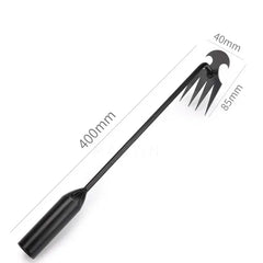 2024 Upgrade, 4 Teeth Manganese Steel Weeder Kit with Handles - Multifunctional Uprooting Weeding Artifact for Gardening