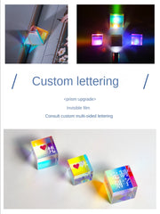 Science Cube Optical Prism Photography Hexahedral 1pcs15x15x15mm Home Decor Prism Glass Cube Topografia