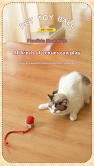 New Interactive Cat Toys Ball Auto Electric Rolling Ball Toys for Cat Kitty Pet Smart Automatic Teaser USB Rechargeable Cat Toy