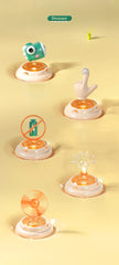 Children Saucer Launcher Pistol Outdoor Spinning Top Dinosaur Gun Toys Flying Disc Bamboo Dragonfly Ejection Luminous Gyroscope