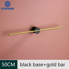 Movable Towel Bar Towel Hanger Bath Towel Holder Wall Towel Bar Space Aluminum Bathroom Shelf Kitchen Storage Rack 40/50cm