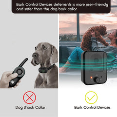 Barkpup Anti Barking Deterrent Device Dog Behavior Training Rechargeable Tool 10m Control Range LED Indicate Indoor/Outdoor Use