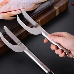 2 in 1 Stainless Steel Scraper and Cutter Fish Cleaning Tools for Home Kitchen and Restaurant Use and Cutter