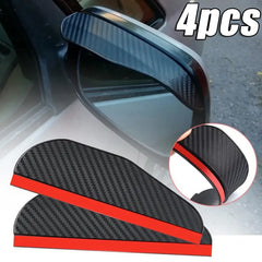 1set Car Carbon Fiber Rain Eyebrow Rearview Mirror Visor Shade Rain Cover Rear View Mirror Rainy Shield Guard Auto Accessories