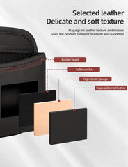 Universal Car Organizer Mesh Storage Bag Net Pocket Phone Holder Net Auto Seat Side Interior Back Sundries Pocket Holder Leather