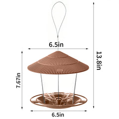 Wild Bird Feeder Hanging with Roof for Garden Yard Outside Decoration Outdoor Feeding Tool Squirrel proof Seed Nut Container