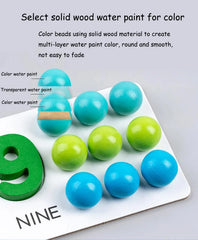 Clip Beads Wooden Toy Kids Sorting Bowl Toddler Learning Activities Fine Motor Skills Toy Preschool Early Educational Montessori