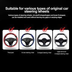 Car Steering Wheel Covers Booster Micro Fiber Leather Auto Interior Decorative Accessories Universal Carbon Fiber Looking